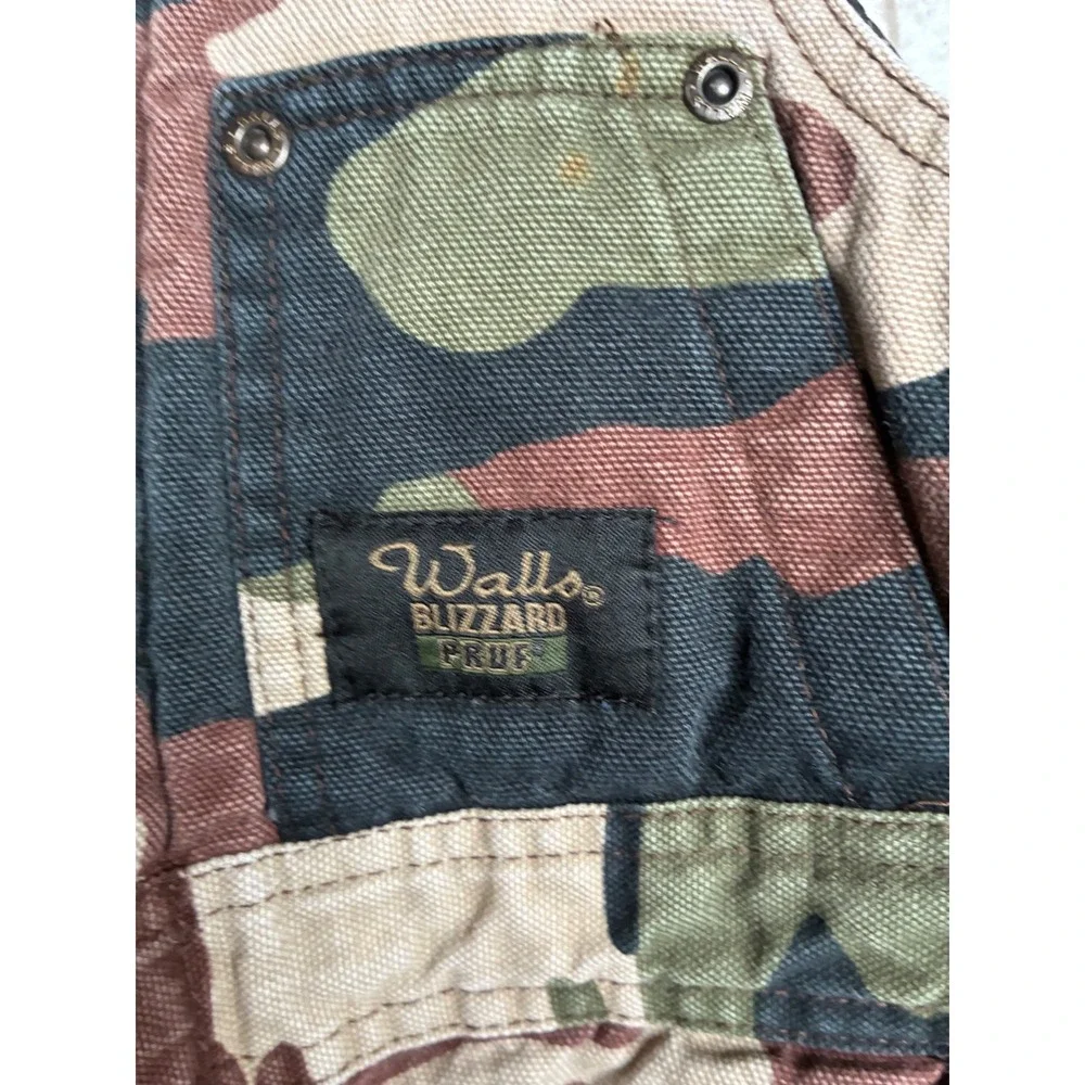 Walls Blizzard Pruf Camo Insulated Overalls youth L Regular Hunting Bibs Work
